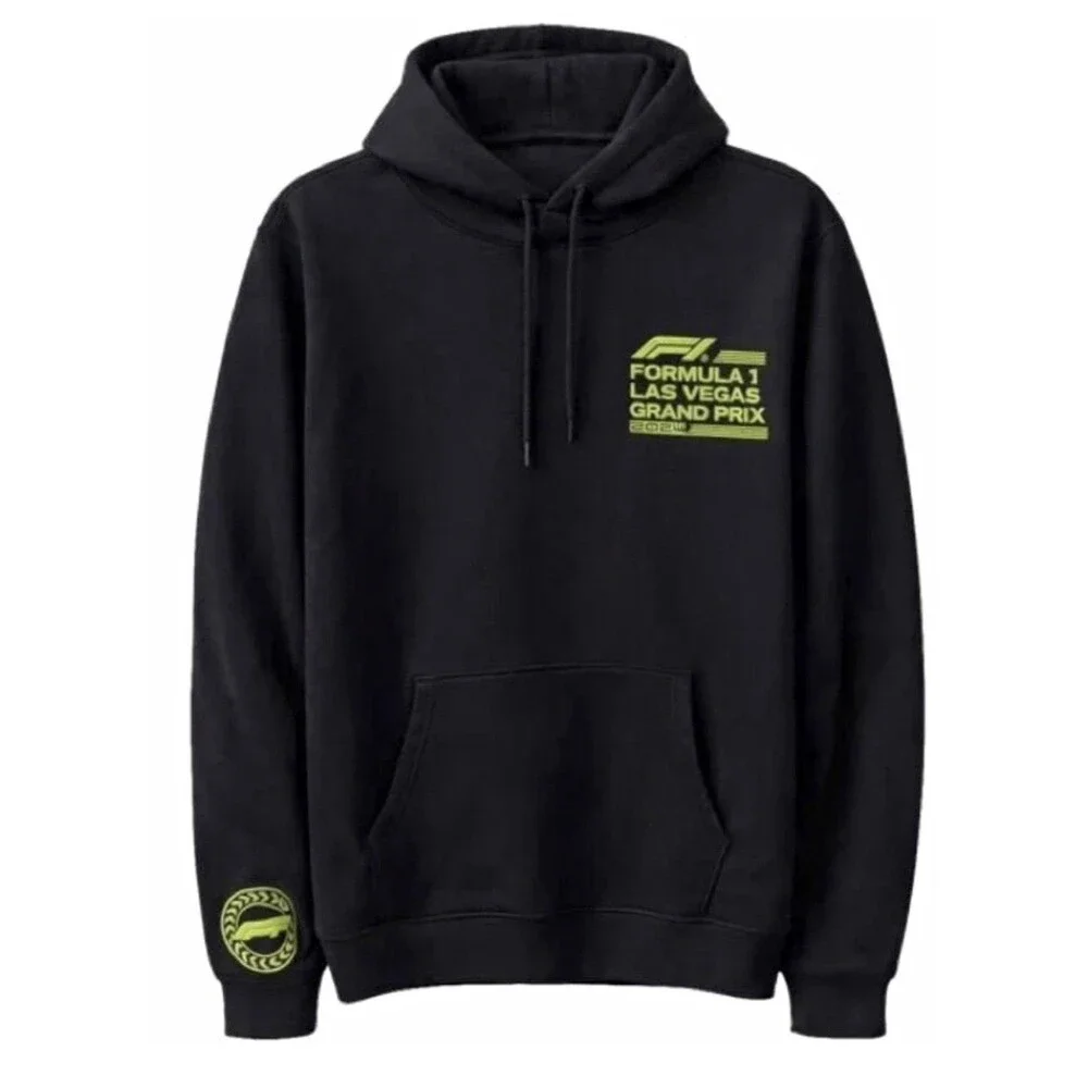 Formula 1 Las Vegas Grand Prix Men’s Large Black Pullover Hoodie Green NWT